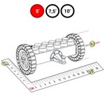 Передний мост с колесами для