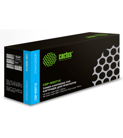 Cactus CSP-W2071X 117X голубой (1300стр.) для HP Color Laser 150a/150nw/178nw MFP/179fnw MFP
