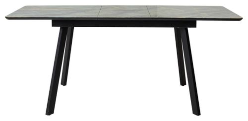 Стол АРУБА 140 ШТОРМ, стекло / ЧЕРНЫЙ