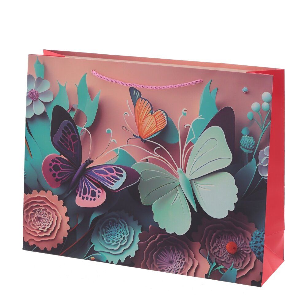 GAEM Пакет подарочный L (бумага 210г/м2, блок микс 12шт), L38,5 W11 H30 см, 4в.