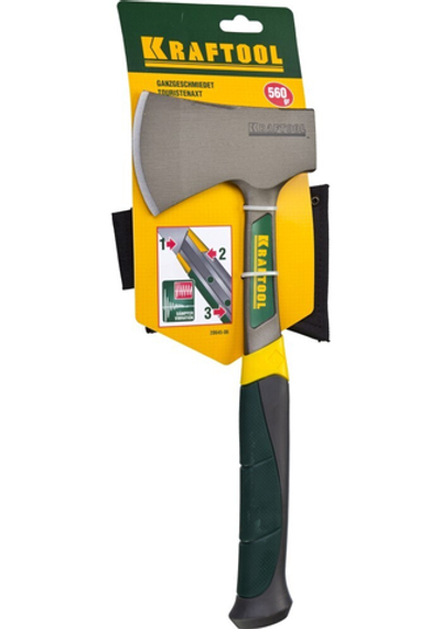 KRAFTOOL Extrem 600/850 г, 340 мм, Туристический цельнокованый топор (20645-06)