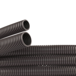 Труба ПА 6 гибкая гофр. д.13мм, ПВ-0, без протяжки, 100м, цвет тёмно-серый