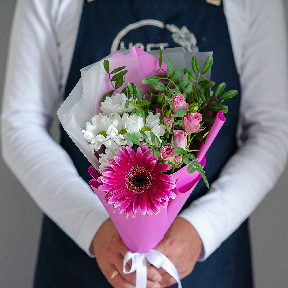 Минибукет с герберой