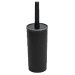 Комплект WC для туалета (ерш + стакан) "Венеция" (черный/серебро)