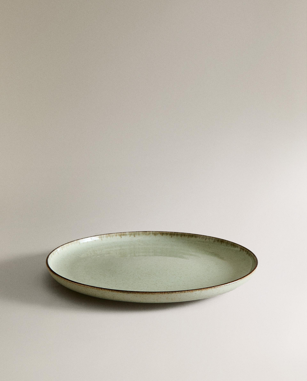 Zara Home набор столовой посуды из фарфора, цвет зелёный, 27 см