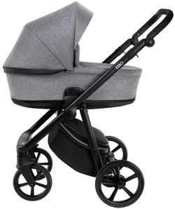 Детская коляска Roan Esso 2025 3 в 1 с автокреслом Tutis Elo Black ESS114/1 Grey/Black