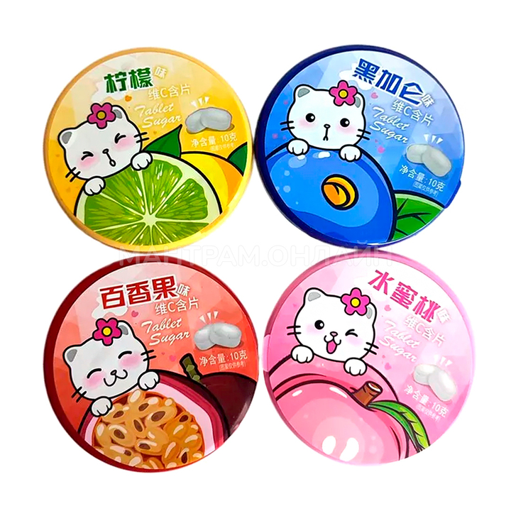 Драже Hello Kitty Tablet Sugar со вкусом лимона 10 г