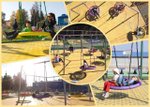 Качели гнезда Ø 100 высотой 300 см, диаметр крепления на трубу 76 мм