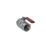 Кран шаровой латунь хром R250D Ду 50 Ру42 ВР рычаг красный Giacomini R250X008