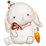 Шар Фольгированный Зайка в колпаке (Белый)