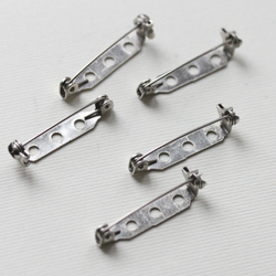 Основы для броши с 3 отверстиями (5 шт, никель)