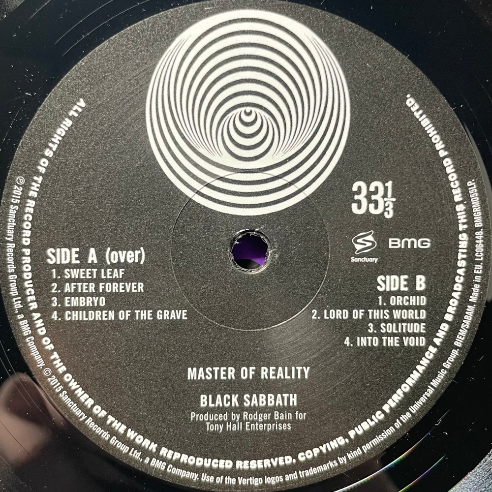 Black Sabbath - Master Of Reality (Европа 2015г.)