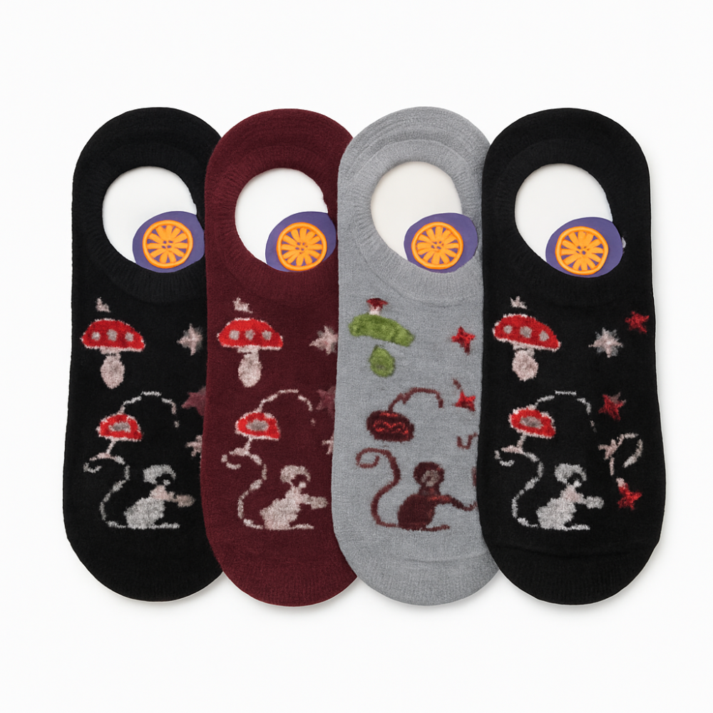 Носки-следки детские Shengnas теплые(цветок)