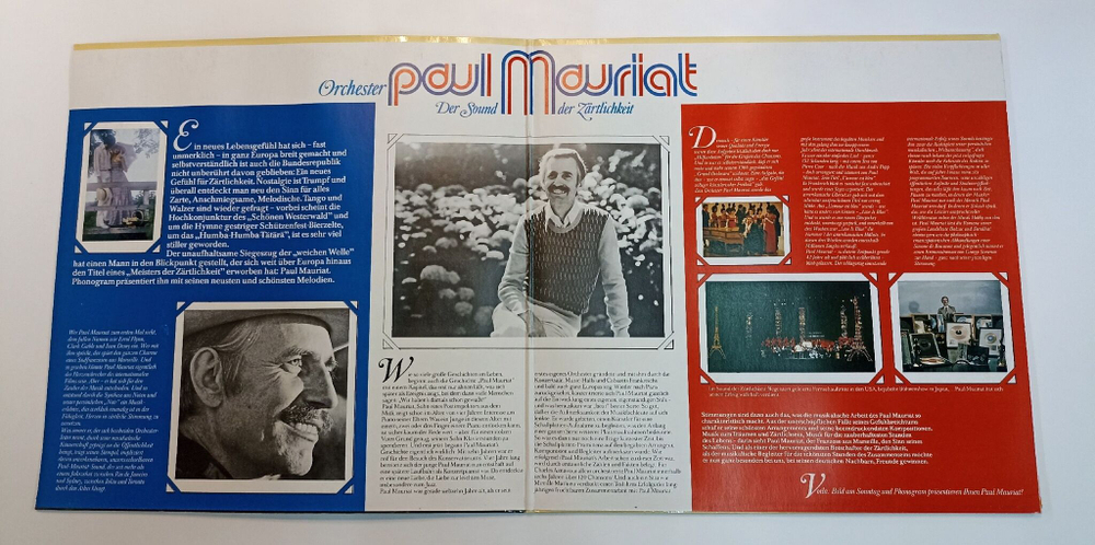Винтажная виниловая пластинка LP Orchester Paul Mauriat Поль Мориа Zauber Der Zartlichkeit (Germany 1977)