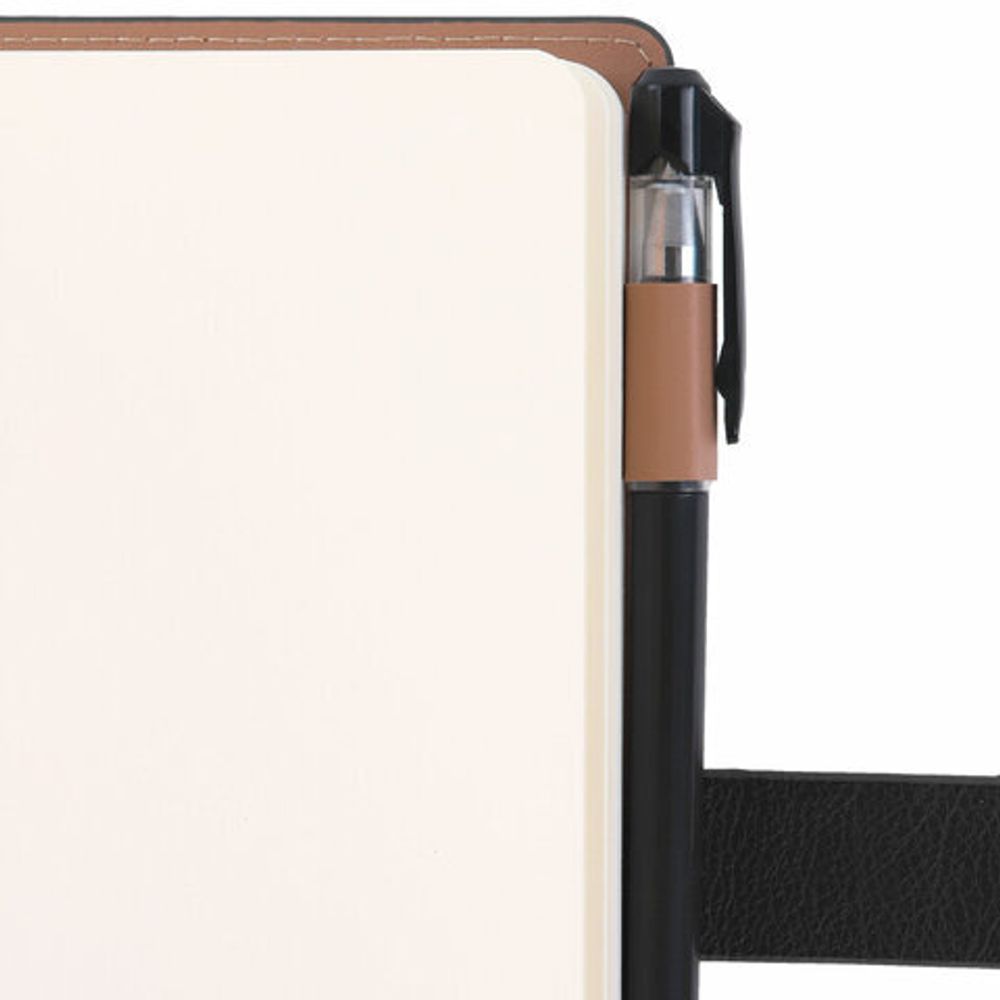 Ежедневник датированный 2025, А5, 143х218 мм, BRAUBERG "Journal", под кожу, застежка, органайзер, черный, 115882