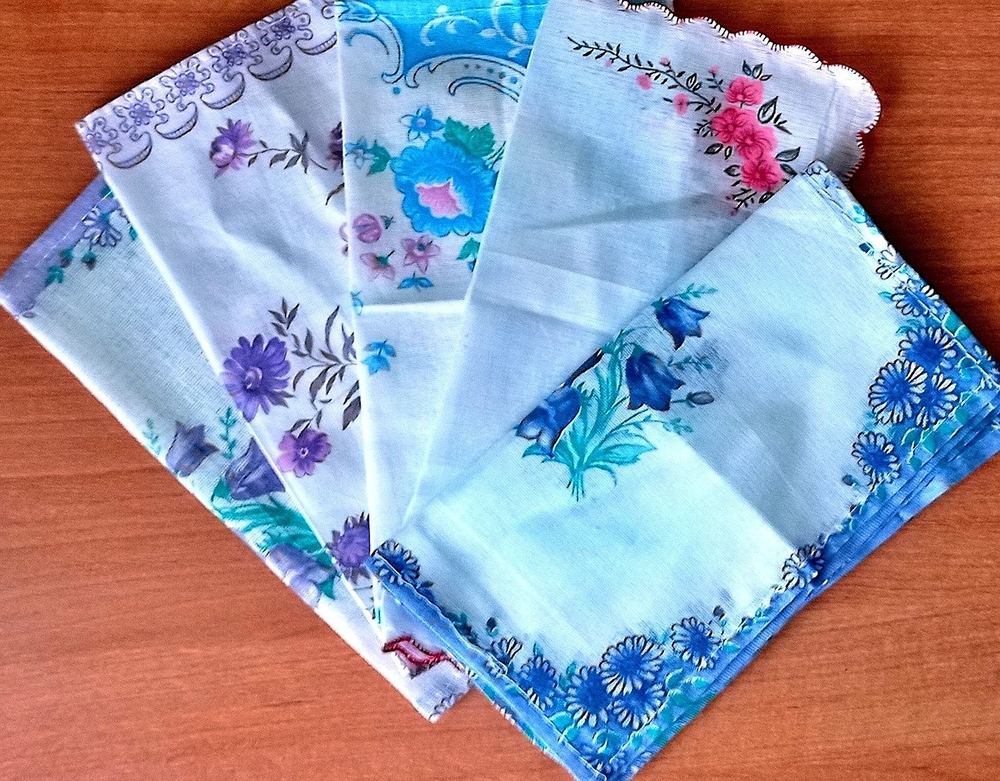 Носовой платок, размер 20-24 x 20-24 см, 1 шт., разные цвета