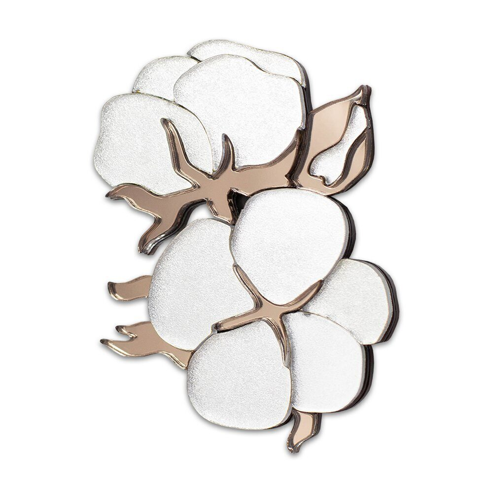 Хлопок / Cotton,  brooch, Pearle