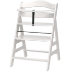 Стульчик для кормления ребенка, 55х47х76, Лео, деревянный, с регулировкой по высоте, массив берез, белый, Dipriz