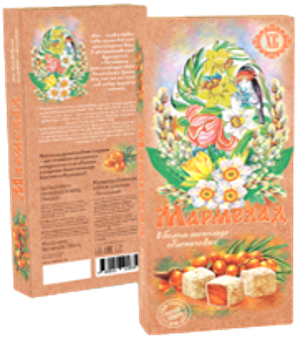 МАРМЕЛАД ПАСХАЛЬНЫЙ 150 г облепиховый в белом шоколаде