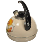Чайник сталь, эмал, 3.5 л, свист, руч консоль, Рубин, сл кость, беж, T04/35/04/06/07/09/26/24