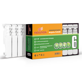 Радиатор алюминиевый секционный Evolution CN-EV EvA 200 (200 х 14 секций, подключение боковое)