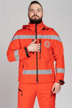 Куртка демисезонная мужская Скорая помощь MedicLine SOFTSHELL красная