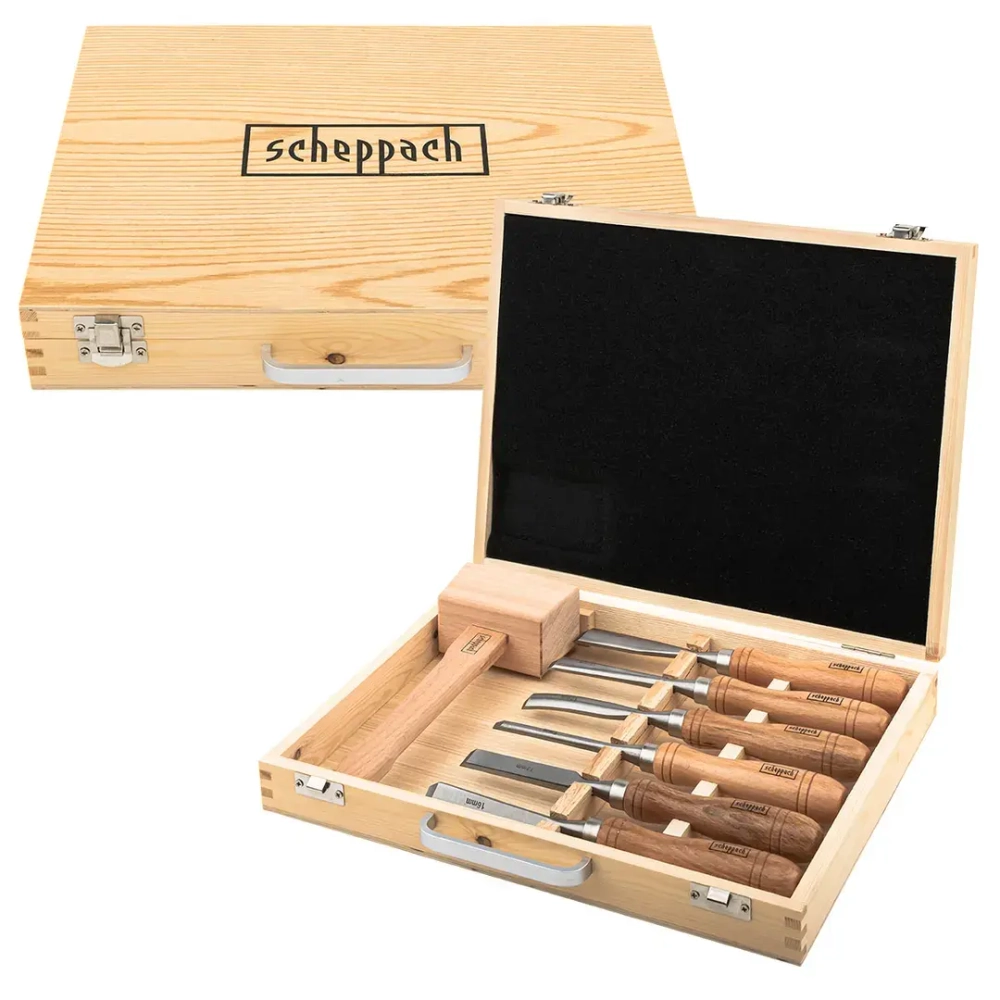 Стамески фигурные, набор 7пр. Scheppach Sch-25700