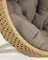 Подвесное кресло Cira с темно-серым основанием с натуральной отделкой
