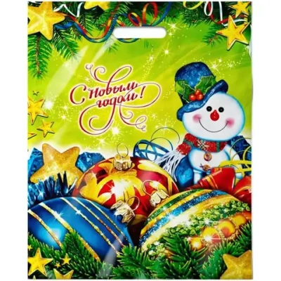 Пакет ПЭ с вырубной ручкой 38х47+6см (60) (Волшебство) НГ ламинированный Интерпак (х50/500)