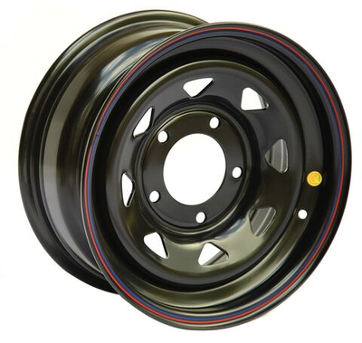Диск стальной УАЗ Off-Road Wheels 5x139,7 8xR16 черный для внедорожников, подходит для УАЗ, Dodge, Suzuki