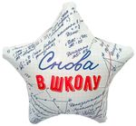 Шар (19''/48 см) Звезда, Снова в Школу, 1 шт.