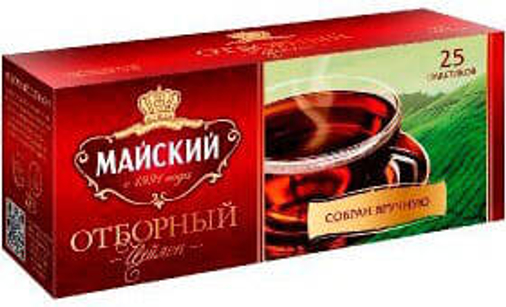 Чай черный Майский отборный 25 пакетов.