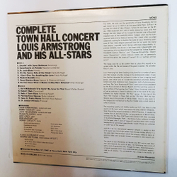 Винтажная виниловая пластинка LP Louis Armstrong And His All Stars Complete Town Hall Concert (Japan 1977)