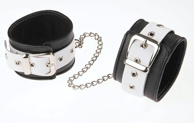 Черно-белые оковы на ноги (Цвет: черный с белым)