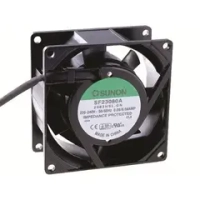 Вентилятор осевой компактный 80х80х38 мм SUNON SF23080A 2083 HSL, 230 В, 39 м3/час, 2300 об/мин., 31 Дб