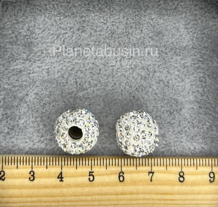 Бусины люкс (Корея) с цирконами 0592