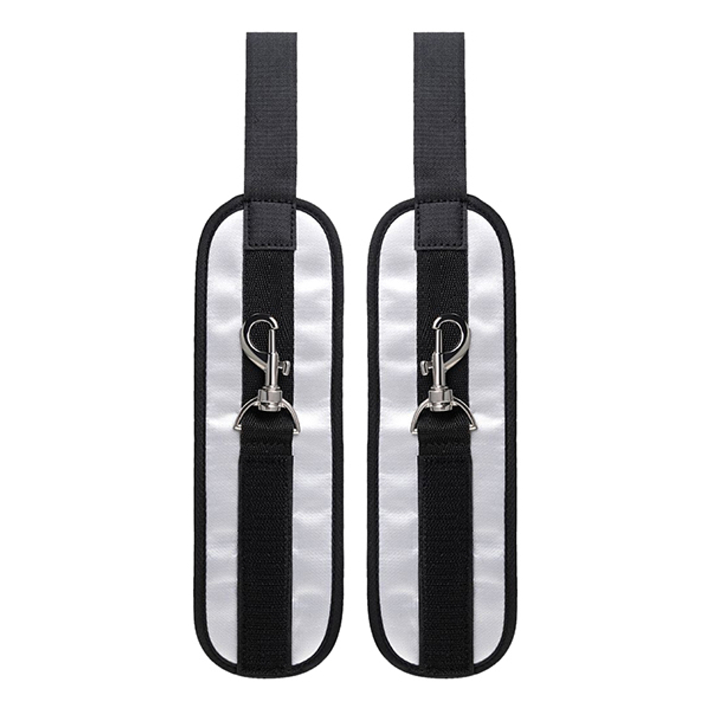 Черно-серебристые фиксаторы 23см для рук на дверь ToyFa Anonymo 310702