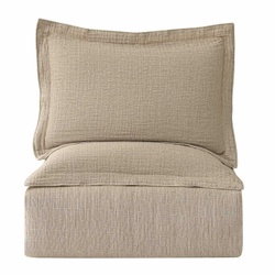 Покрывало 230х250 и 2 декоративные наволочки Arya home Virginia бежевый