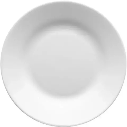 Тарелка глубокая «Ресторан» стекло 400мл D=225,H=35мм белый