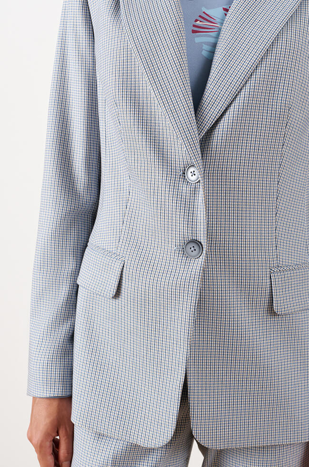 1863 Жакет женский (сине-голубая полоска)