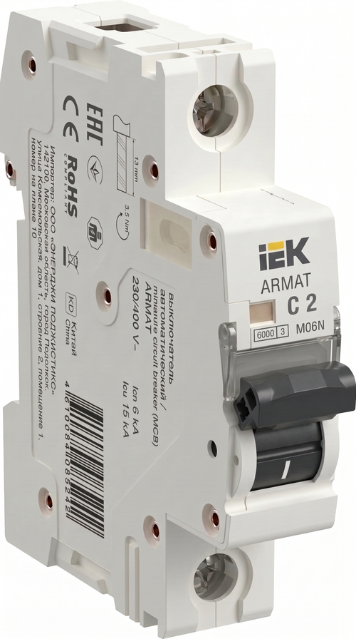 Авт. выкл. 1Р 2А 6кА С M06N ARMAT IEK