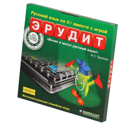 Настольная игра "Эрудит. Русский язык на 5+"