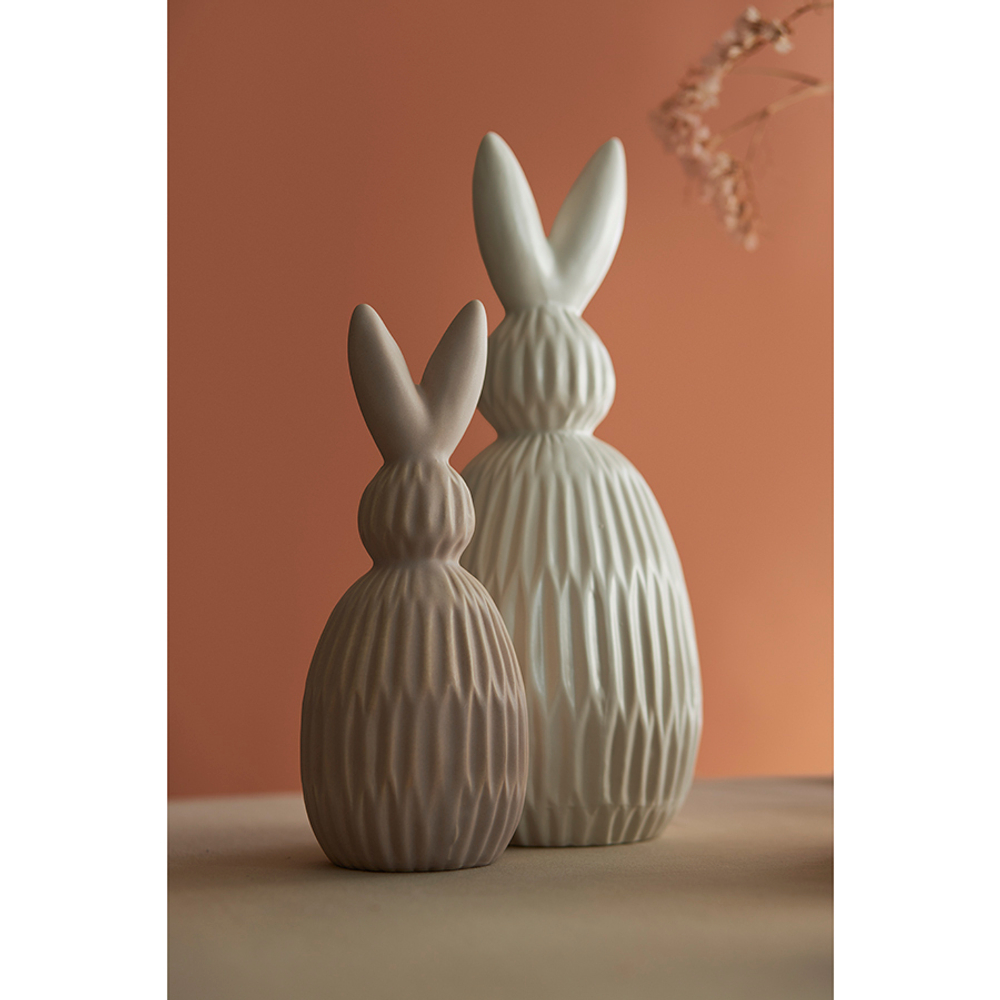 Декор из фарфора белого цвета trendy bunny из коллекции essential, 12,5х12,5x30,5 см