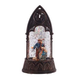 GAEM Фигурка декор в стекл шаре "Рождество" (подсвет, AAAх2 н/п) L8 W4 H16 см