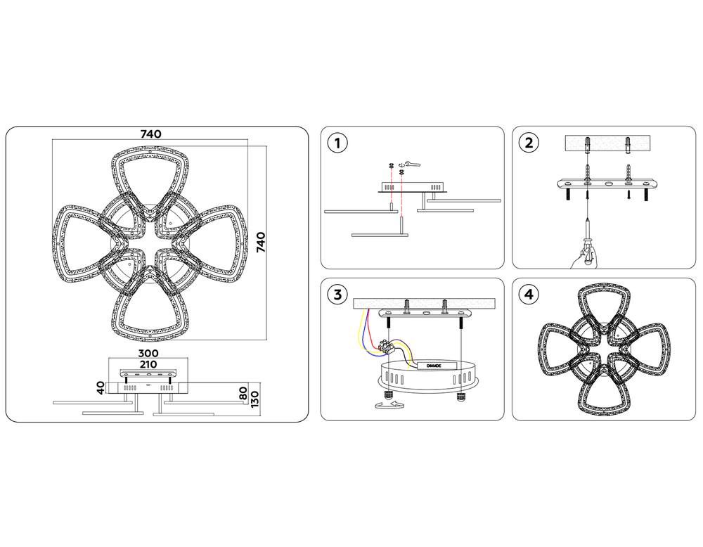 Ambrella Управляемый потолочный светодиодный светильник Original FA8863
