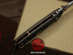 Нож Benchmade Mini Adamas - рукоять мраморный карбон, клинок стоунвош BM273FE-2BK