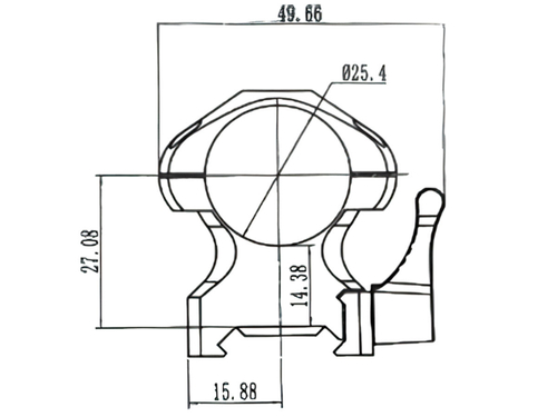 Кольца Nikko Stirling Diamond QR, на Weaver, 25.4мм, высокие