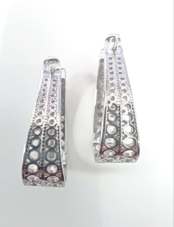 Серьги ювелирные Эстерелла, серебро 925* с фианитами и родированием/Ф