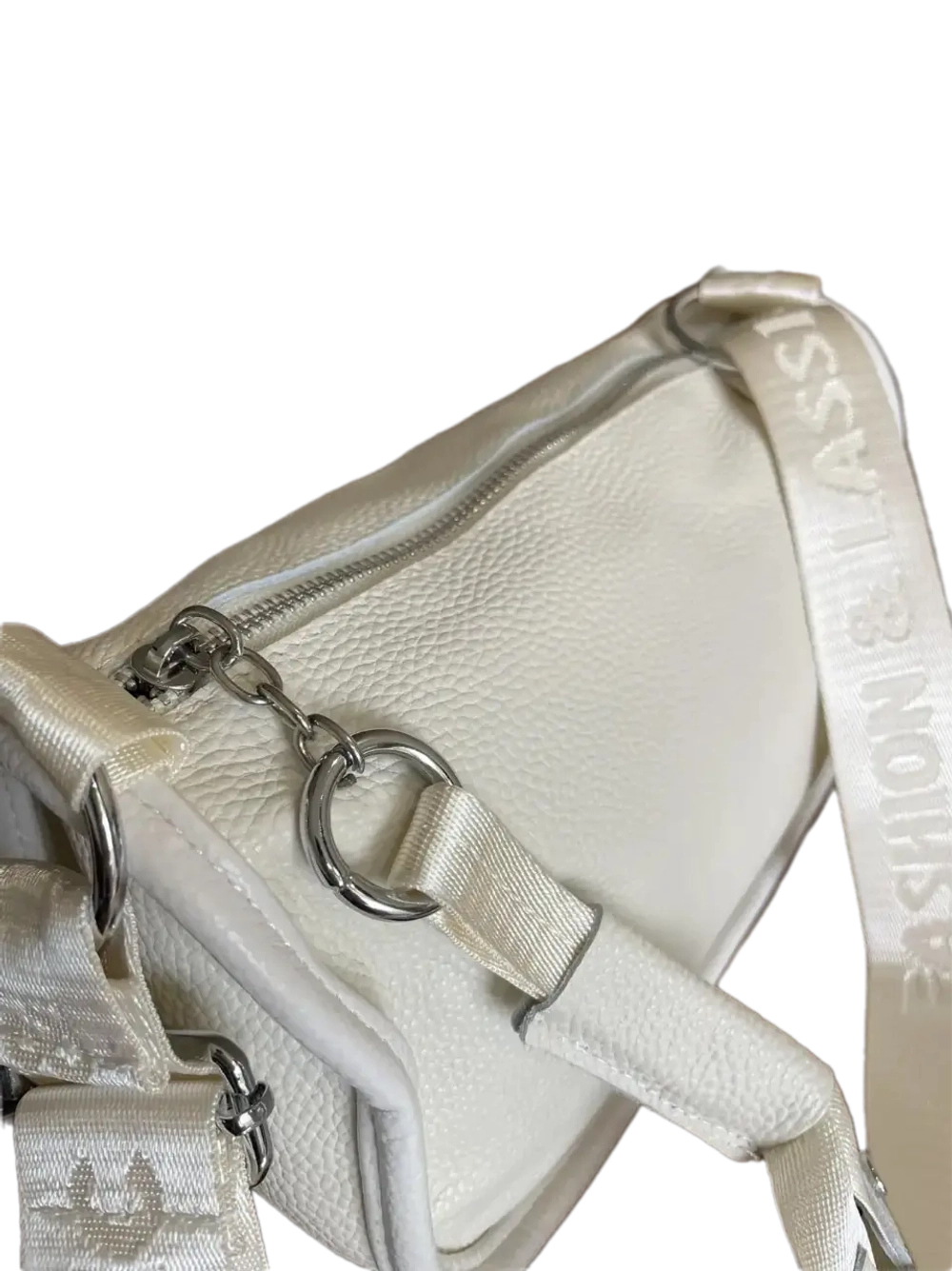 Сумка женская повседневная QOZA из натуральной кожи, белая