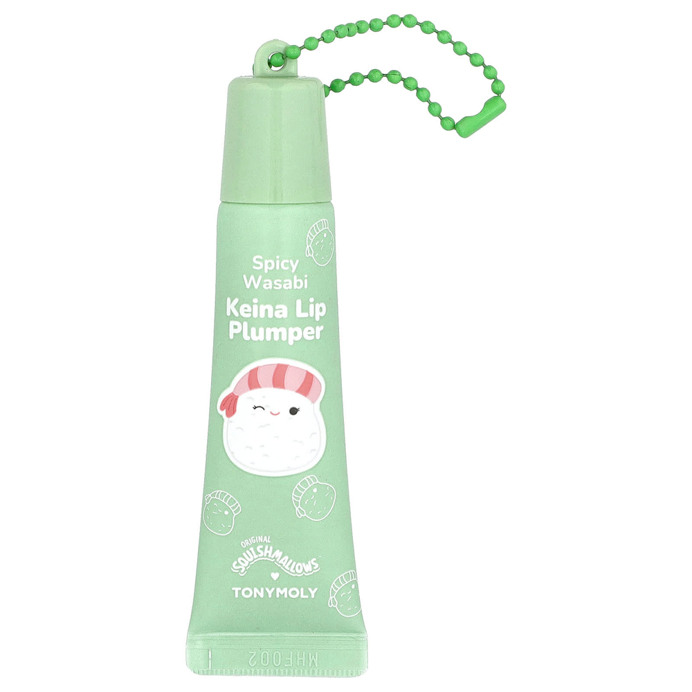 TonyMoly, Original Squishmallows™, брелок для губ Keina для увеличения объема губ, пряный васаби, 11 г